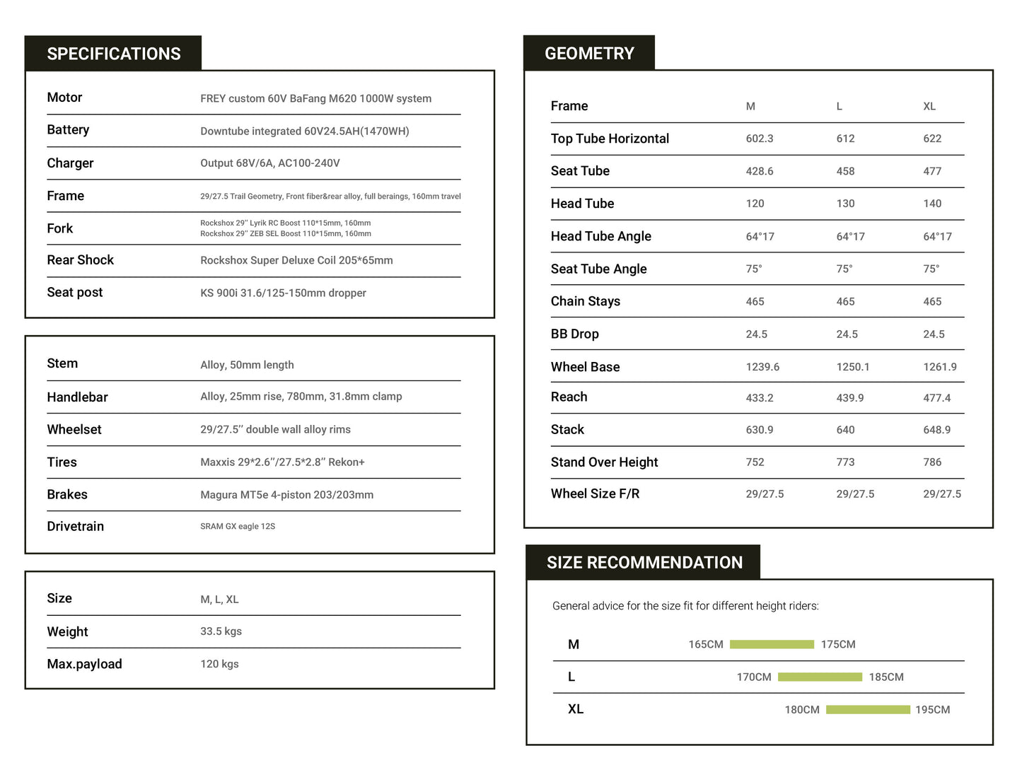 Frey Voyager EX-BEAST specs