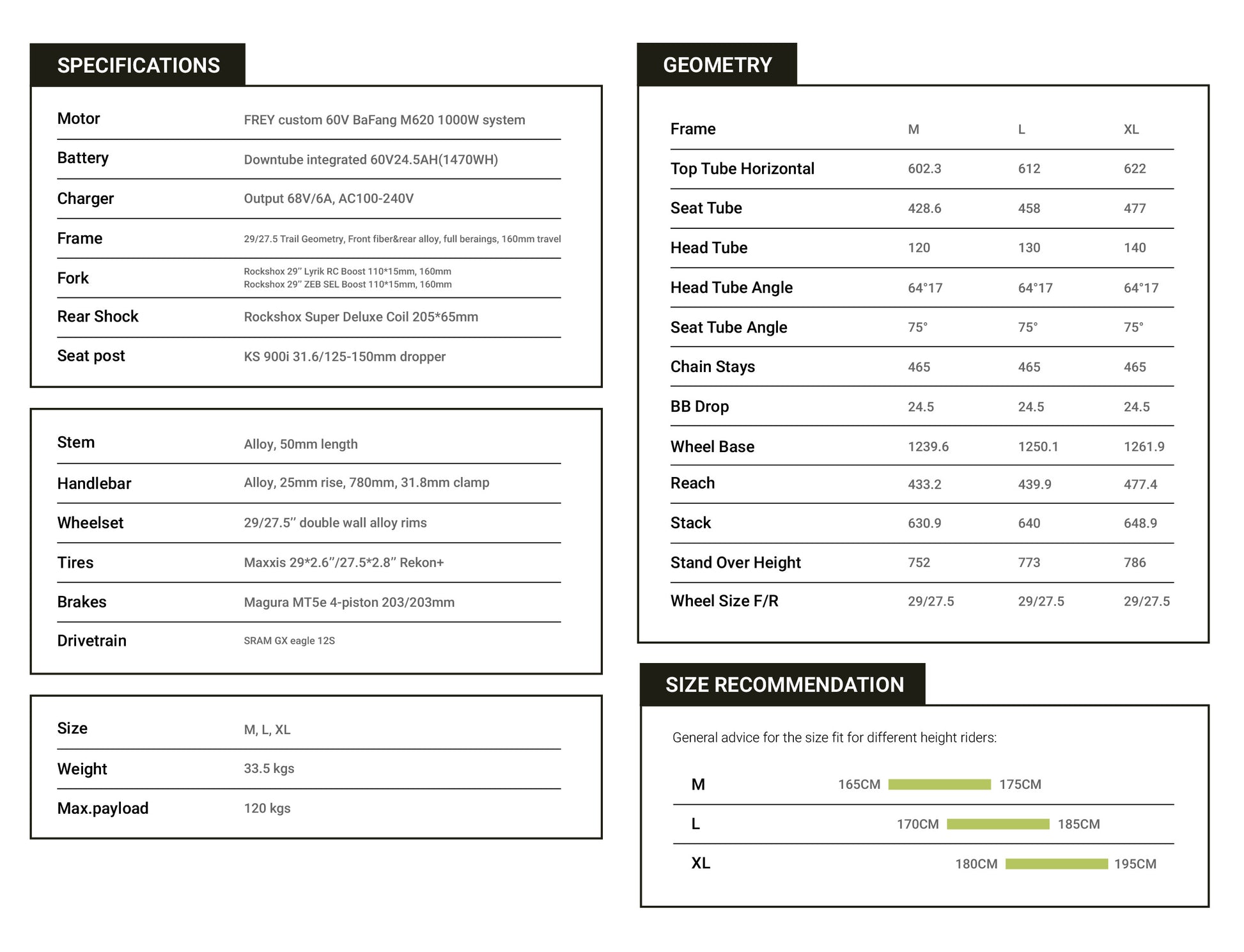 Frey Voyager EX-BEAST specs