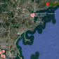 Map of eastern Massachusetts with various locations marked on it.