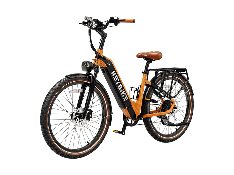 Heybike Cityrun - honey orange side view
