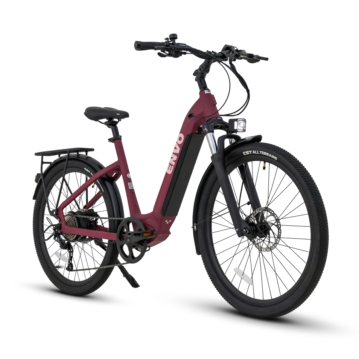 touring electric bicycles Envo ST50 Large / Maroon / Step-Through